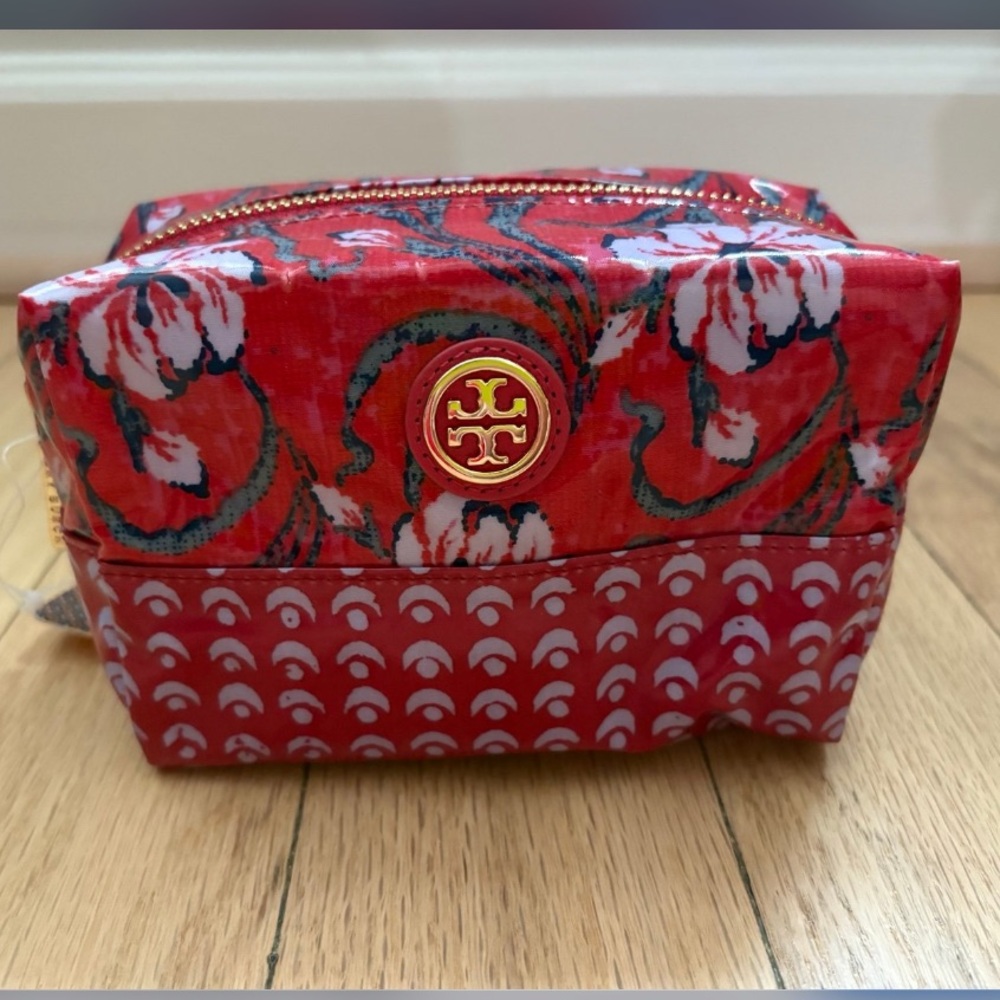 Tory Burch Red‎ and White Patterned Pouch